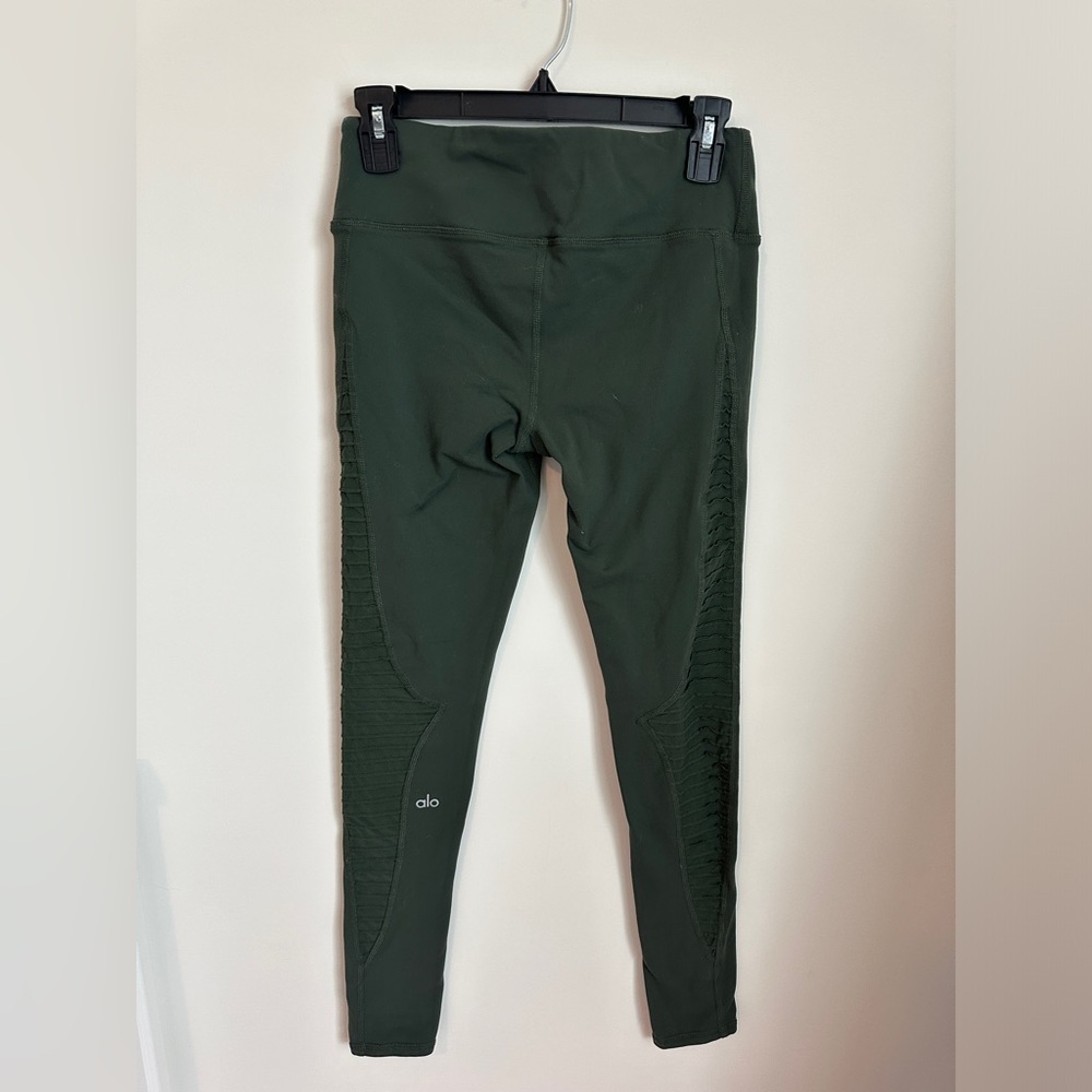 Hunter Green High Waist Alo Moto Leggings